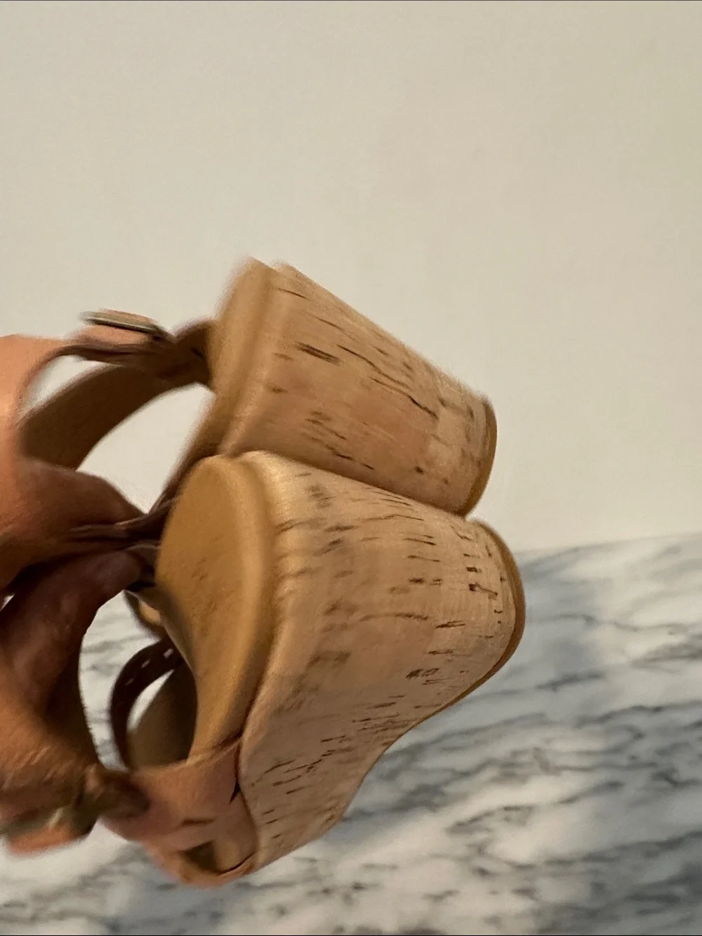 Kork Ease Women's Tan Woven Cork Wedge Sandals size 7M